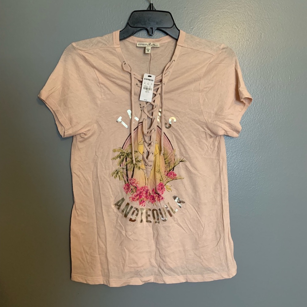 NWT Express Graphic Tee with tacos and tequila